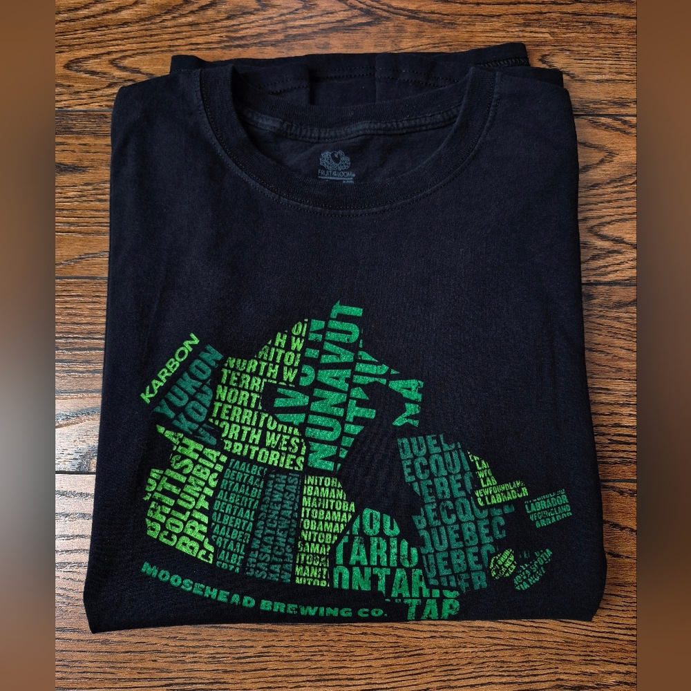Canada Beer Theme T-Shirt - Large, Black - Moosehead - Picture 1 of 4